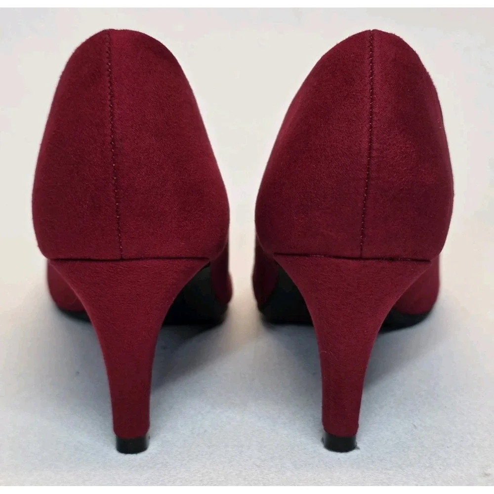 Womens Size 6.5 Dexflex Comfort Karma Round Toe Red Pump High Heel Shoes